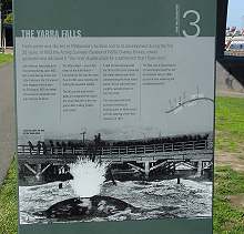 Yarra Falls information sign, Enterprize Park; photo (c) Ali Kayn 2005